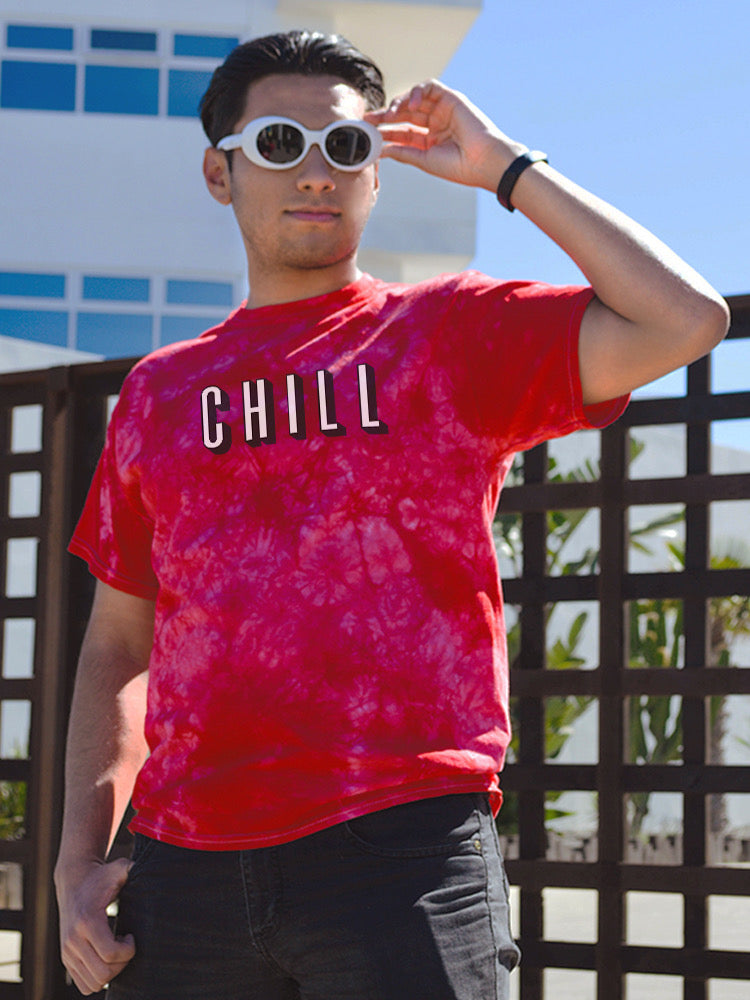 Chill Tie-Dye Crystal - Men's Superior Comfort 100% Cotton T-Shirt Sensual Secret Boutique