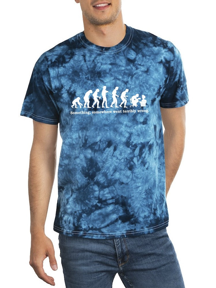 Funny Evolution Quote Tie-Dye Crystal - Men's T-Shirt | Trendy & Humorous Tee Sensual Secret Boutique