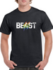 Beast Claw Men's T-shirt | Cool Beast Text with Rainbow Colored Claw Marks Sensual Secret Boutique