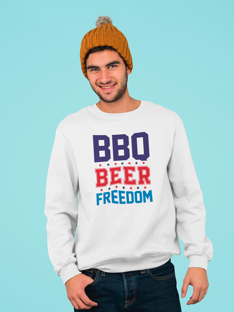 Bbq Beer And Freedom Men's Sweatshirt - Comfortable and Stylish | Buy Online Sensual Secret Boutique