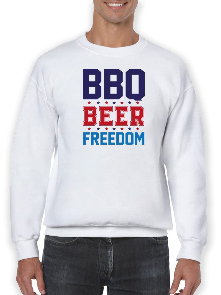 Bbq Beer And Freedom Men's Sweatshirt - Comfortable and Stylish | Buy Online Sensual Secret Boutique