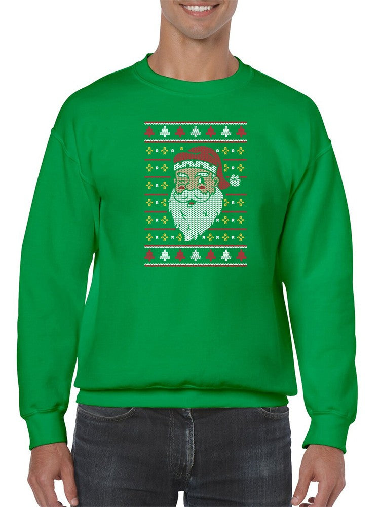 Winking Santa Men's Apparel - Festive Holiday Sweatshirt for Superior Comfort Sensual Secret Boutique