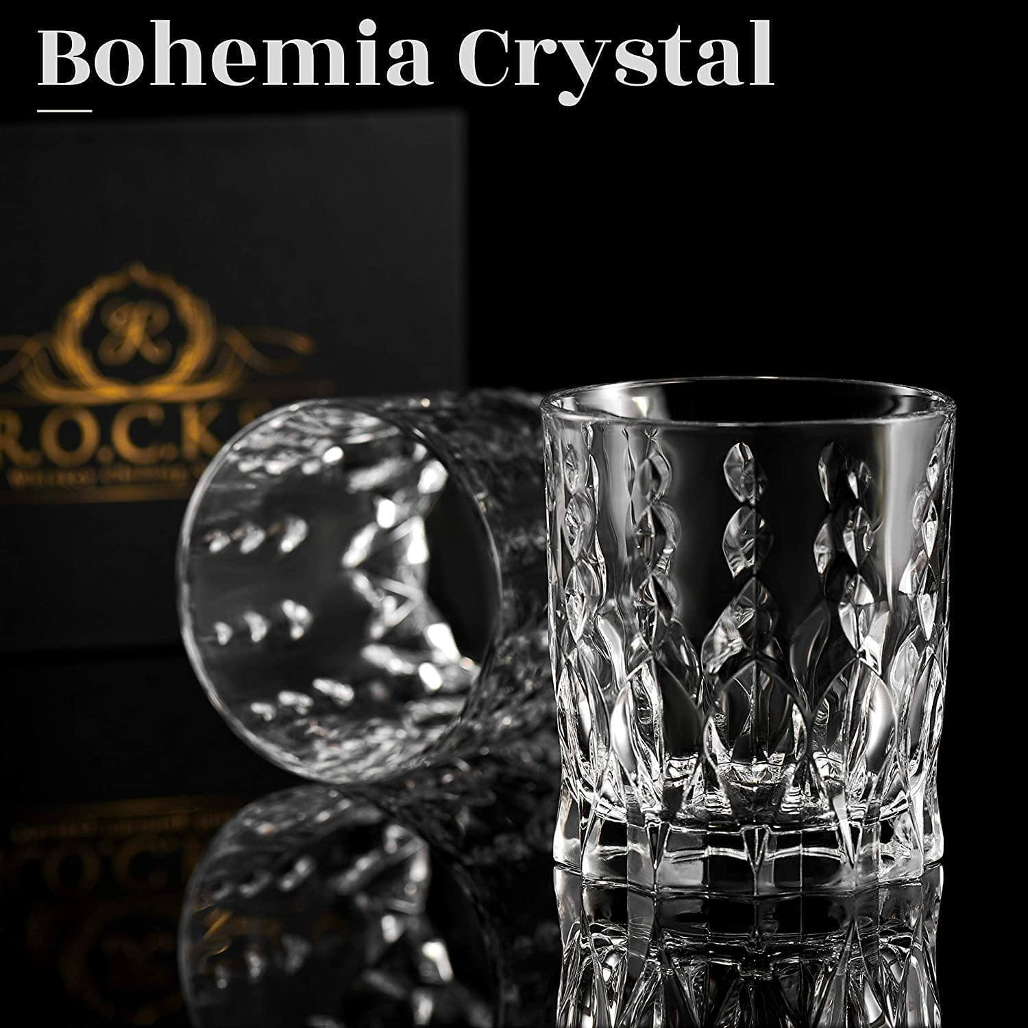 Crystal Whiskey Glasses - Set of 2 Monarch Glass Tumblers (11.5oz) | Eco-Friendly & Sustainable Sensual Secret Boutique