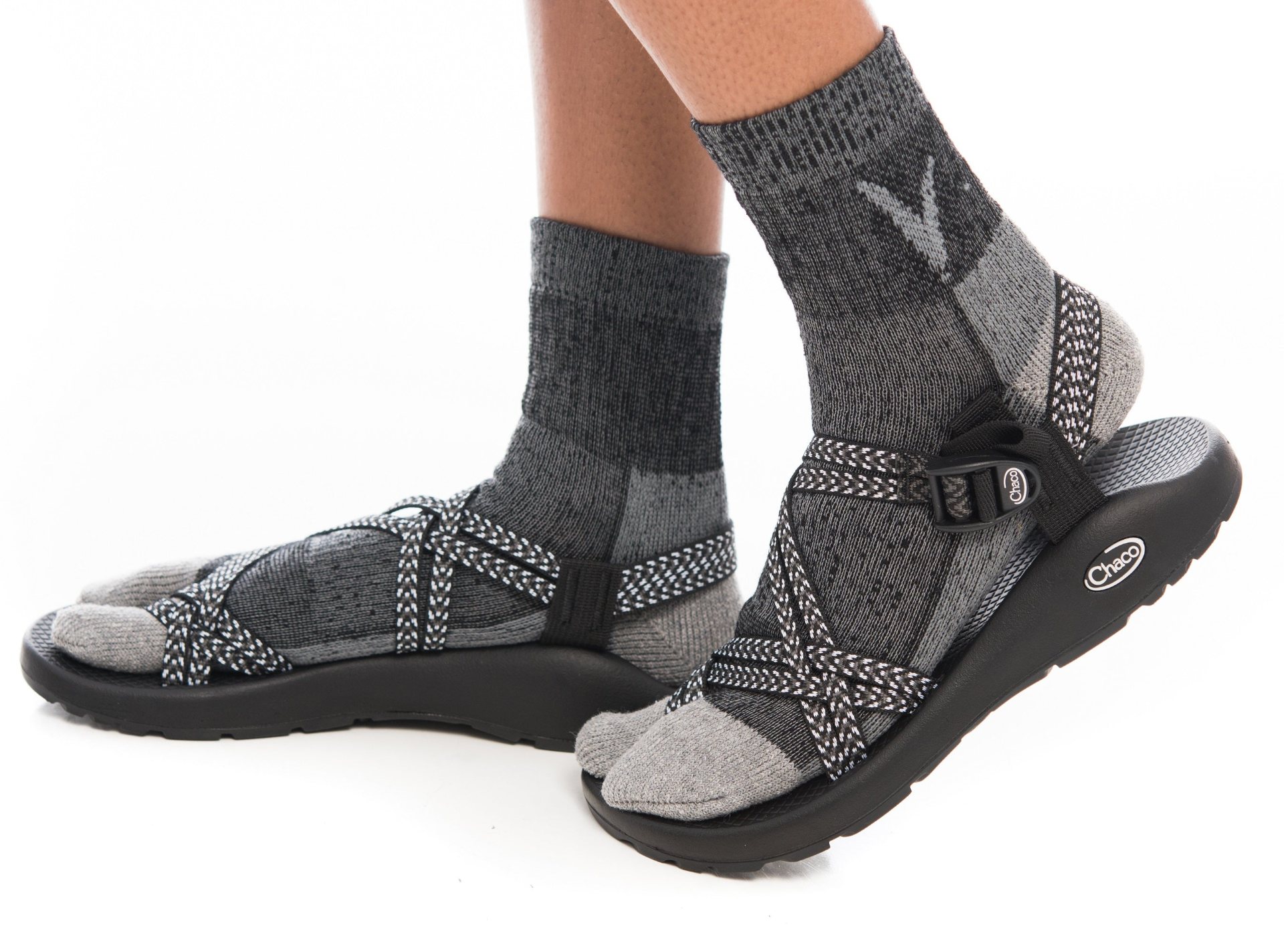 3 Pairs Charcoal Grey Wool Split Toe Tabi Socks for Hiking or Casual Sensual Secret Boutique