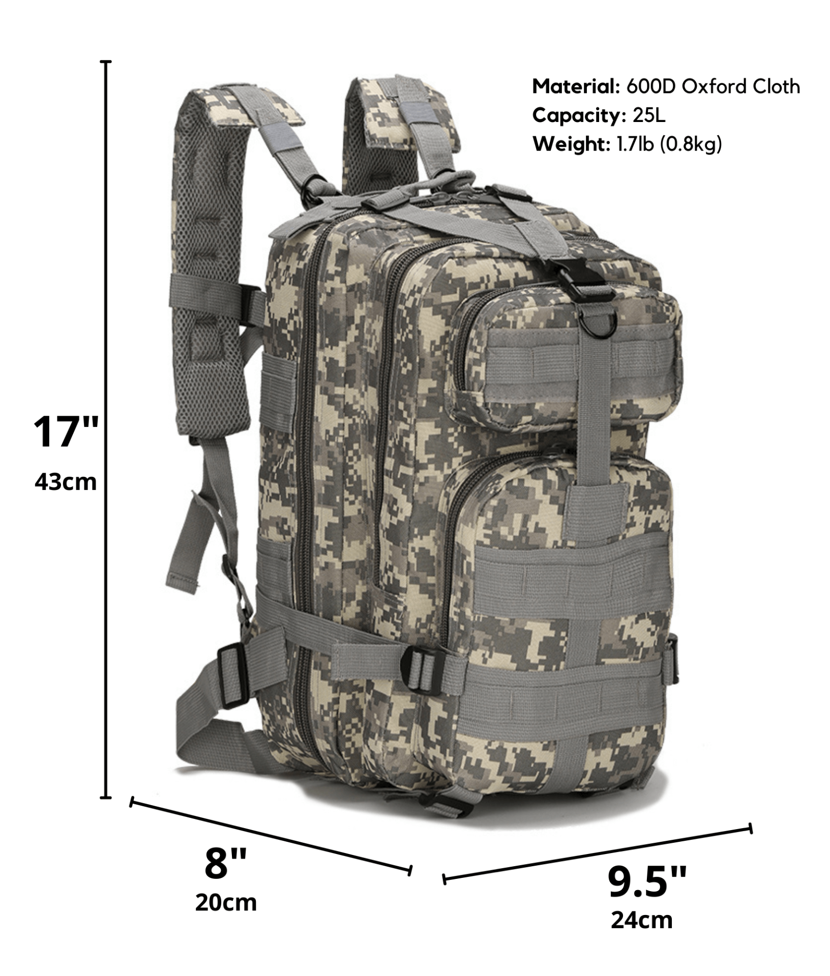 Tactical 25L Molle Backpack Sensual Secret Boutique