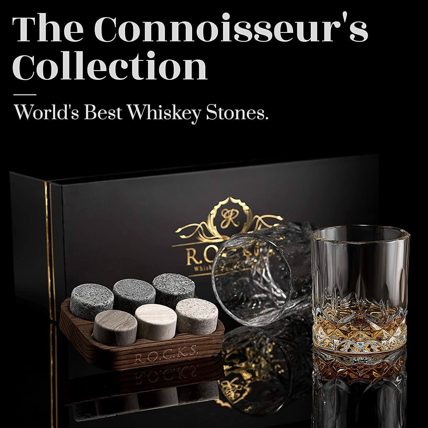 Whiskey Chilling Stones Gift Set With 2 Signature Crystal Glasses Sensual Secret Boutique