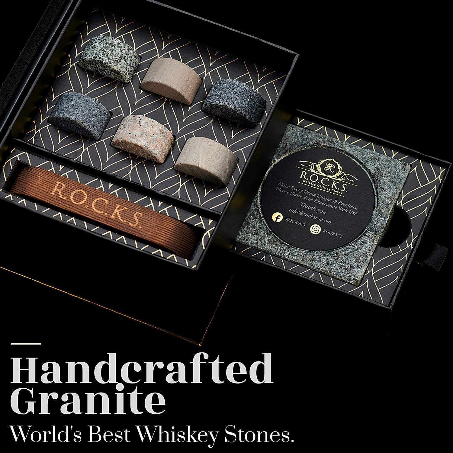 Whiskey Stones Gift Set with Cigar Cutter & Cigar Ashtray - Complete and Sophisticated Set for Whiskey Tasting & Cigar Smoking Sensual Secret Boutique