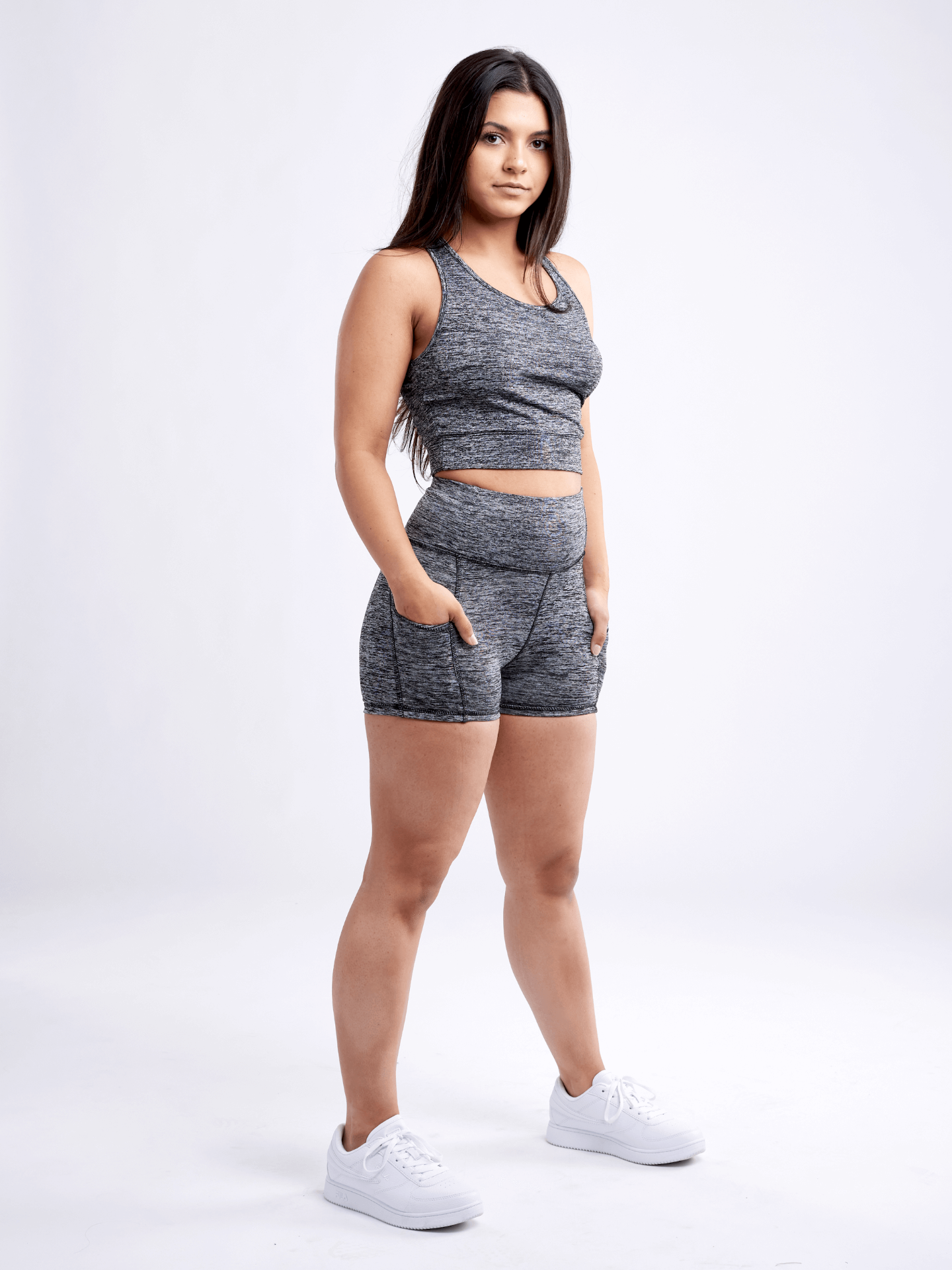 High-Waisted Athletic Shorts with Side Pockets Sensual Secret Boutique