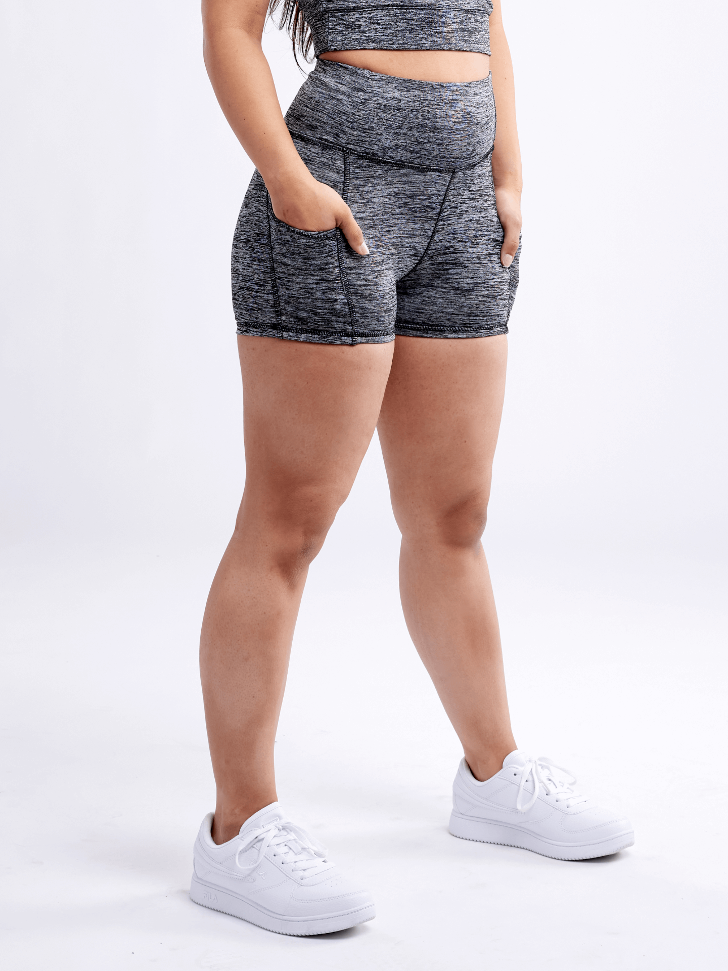 High-Waisted Athletic Shorts with Side Pockets Sensual Secret Boutique