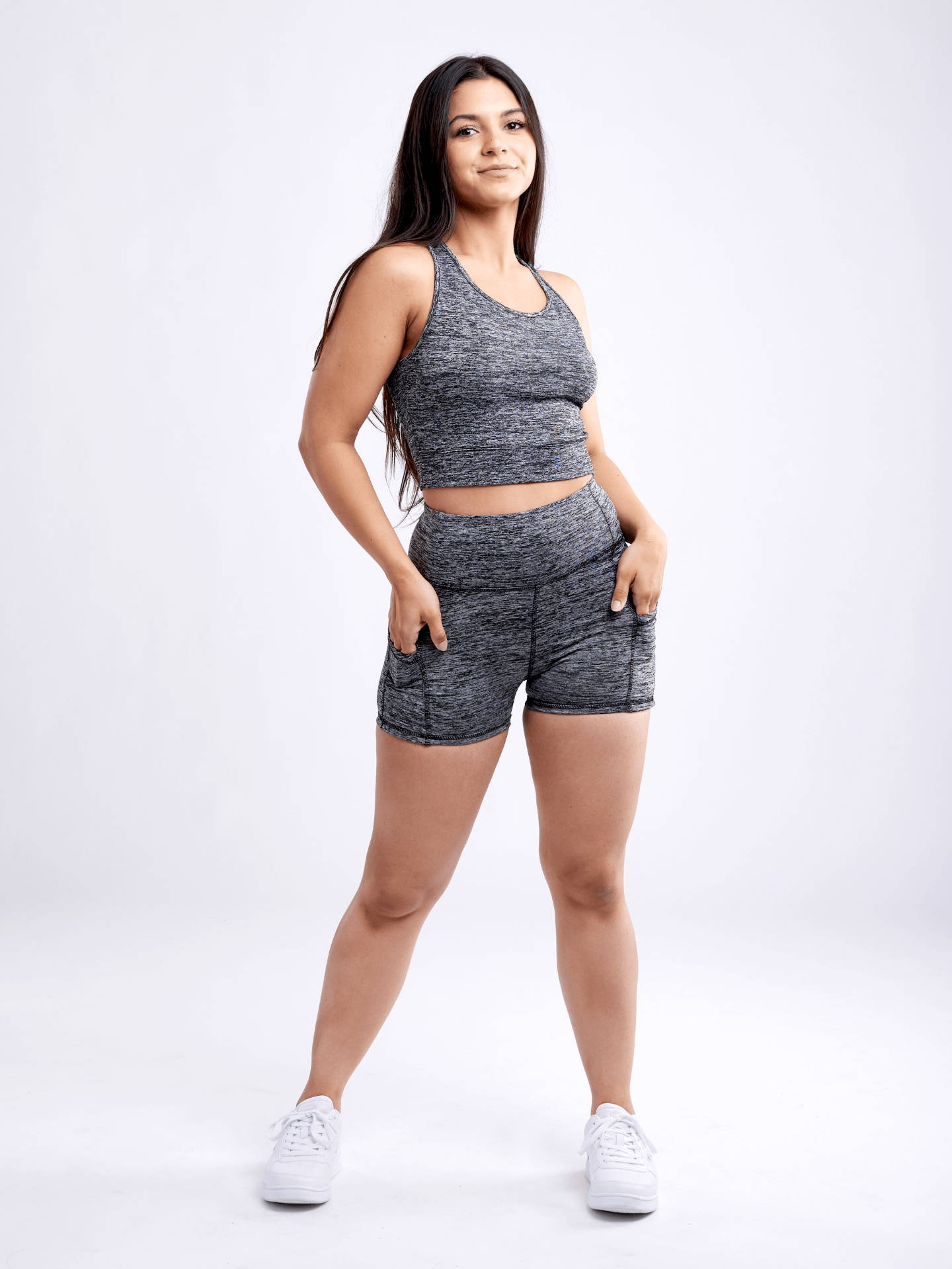 High-Waisted Athletic Shorts with Side Pockets Sensual Secret Boutique