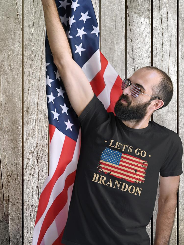 Let's Go Brandon With Flag T-shirt - High-Quality Cotton Tee | SmartPrintsInk Designs Sensual Secret Boutique