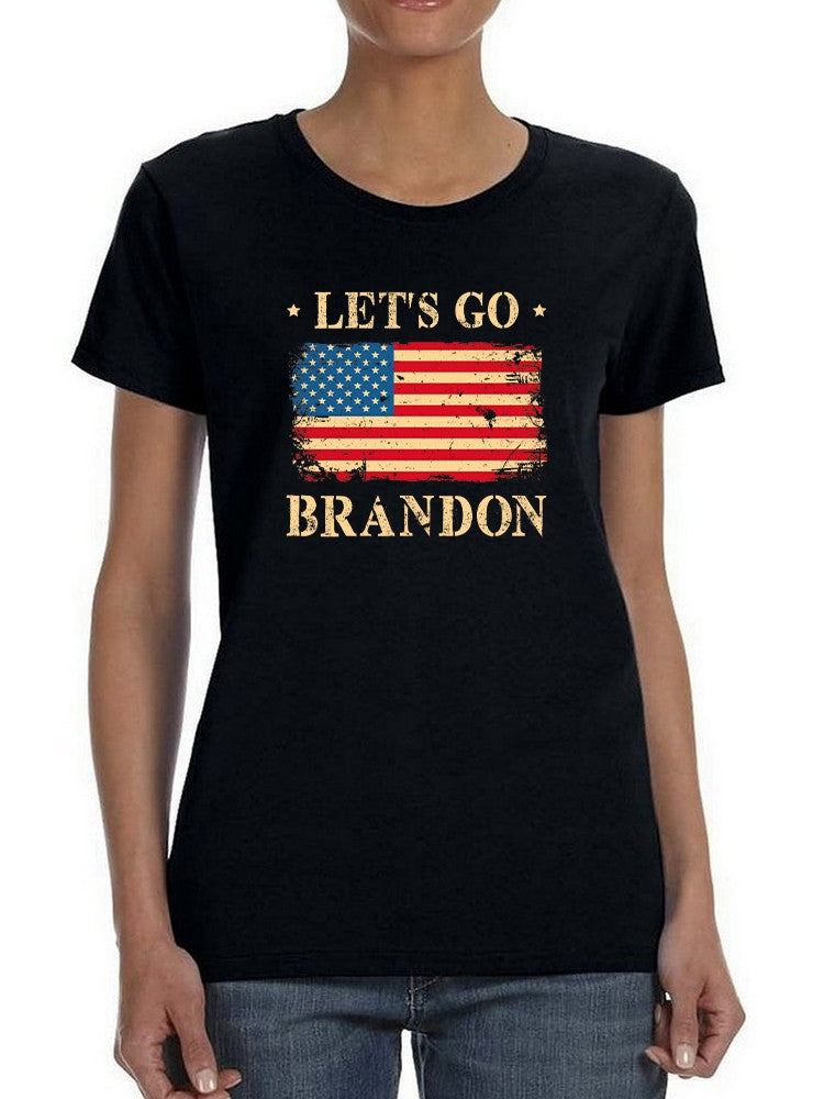 Let's Go Brandon With Flag T-shirt - High-Quality Cotton Tee | SmartPrintsInk Designs Sensual Secret Boutique