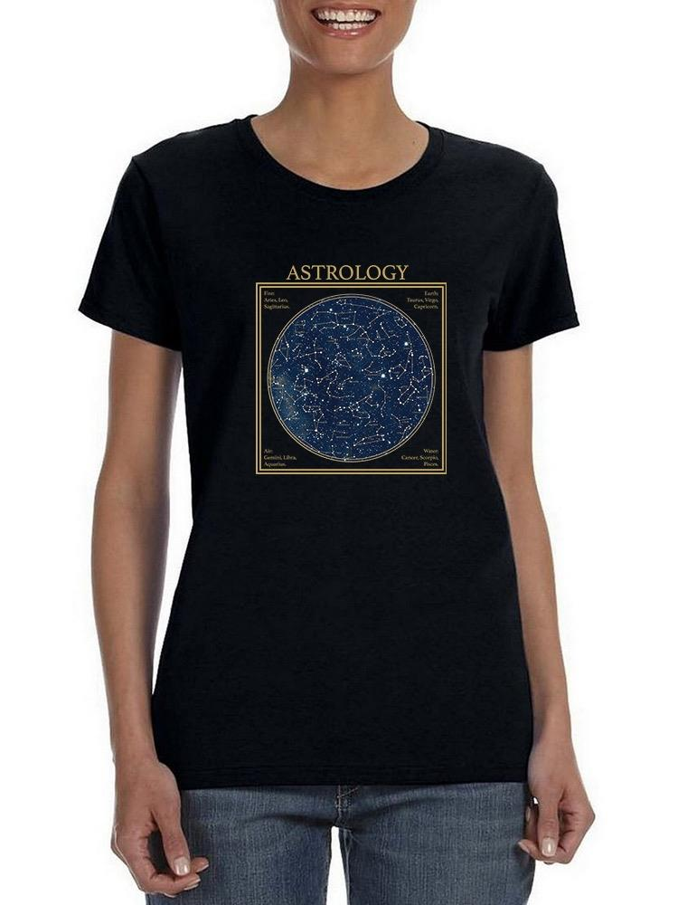 Astrology Stars T-shirt - Comfortable 100% Cotton Women's T-shirt by SmartPrintsInk Designs Sensual Secret Boutique