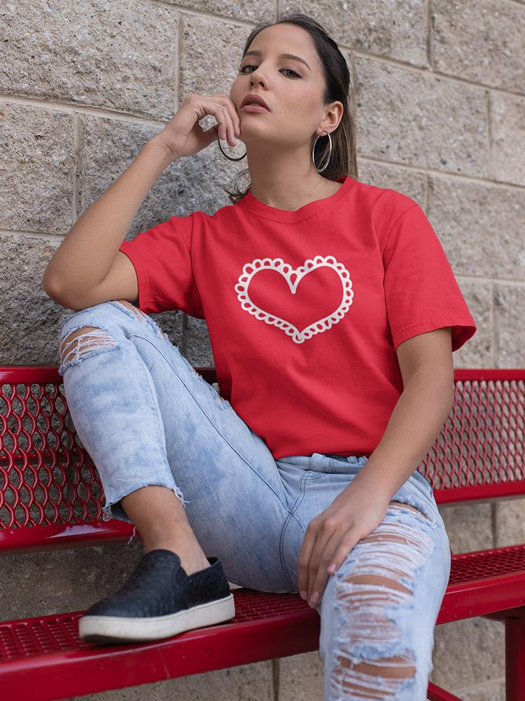 Red And White Heart Tee Women's - Love Month Special - GoatDeals Designs Sensual Secret Boutique