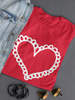 Red And White Heart Tee Women's - Love Month Special - GoatDeals Designs Sensual Secret Boutique