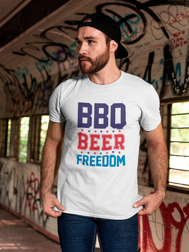 Barbecue, Beer And Freedom Men's T-shirt - Superior Comfort, 100% Cotton Sensual Secret Boutique