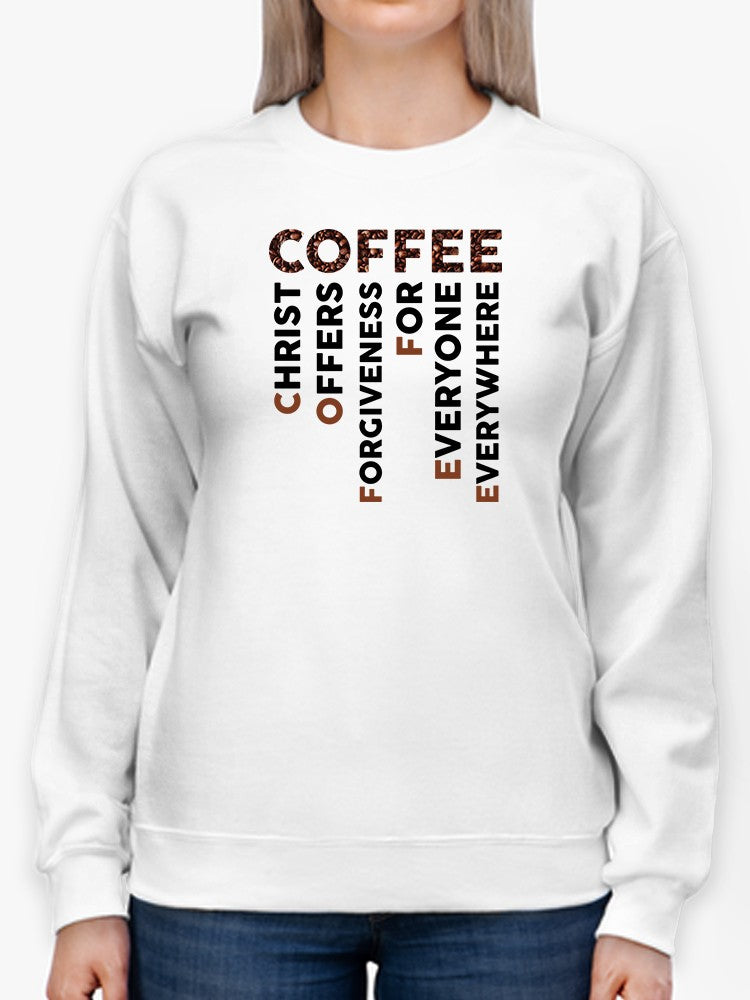 Wholesome Acronym Of Coffee Sweatshirt Women's - Comfortable and Stylish Sensual Secret Boutique