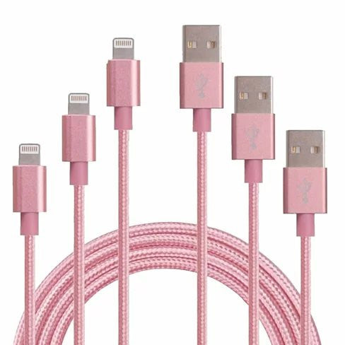 3 to Tango Apple or Android Charging Cables 3ft - 6ft - 10ft | Set of 3 Cables in Various Lengths and Colors Sensual Secret Boutique