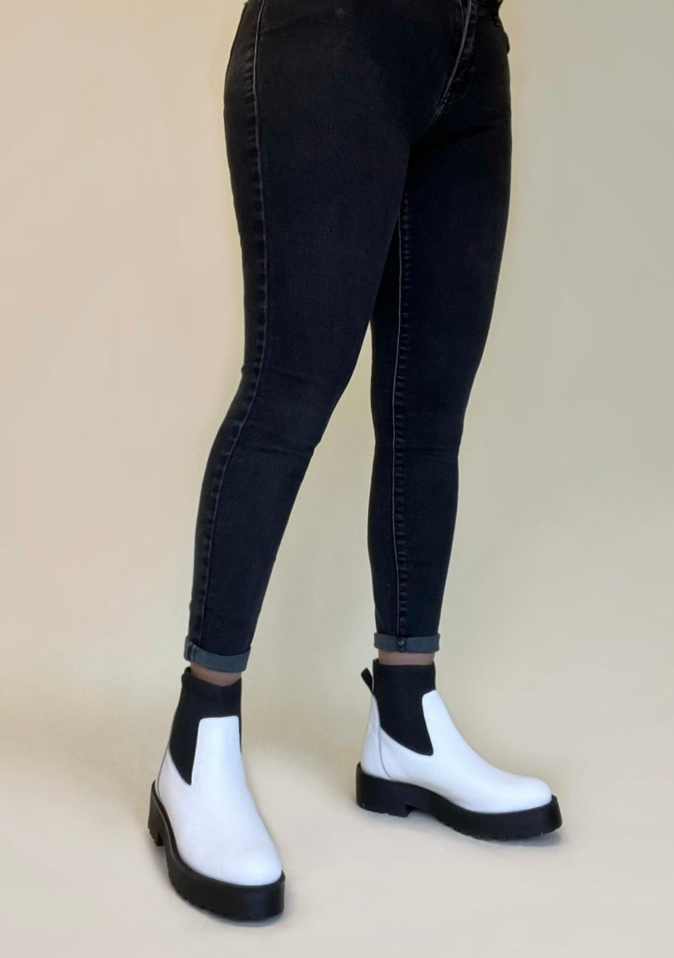 Olivia White Platform Chelsea Sensual Secret Boutique