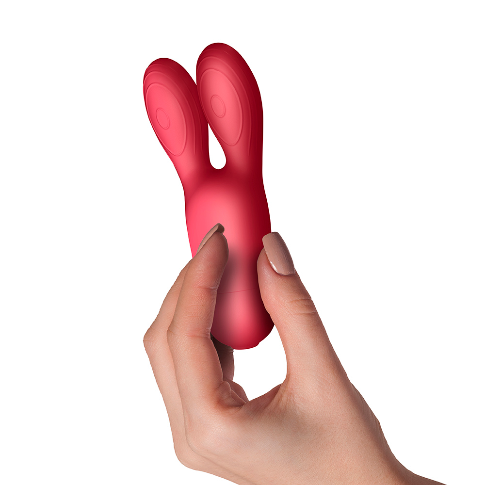 Rocks Off Sugar Boo Coral Kiss Rabbit Ears Vibrator Coral Sensual Secret Boutique