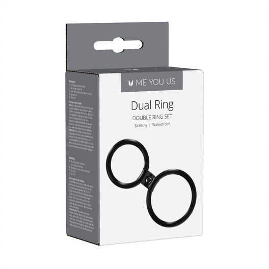 Me You Us Dual Ring Cock Ring Black Sensual Secret Boutique