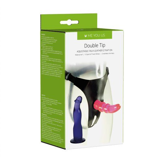 Me You Us Double Tip Strap-On Harness Kit With 2 Dildos Sensual Secret Boutique