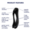 Satisfyer Candy Cane Finger Vibrator Black Sensual Secret Boutique