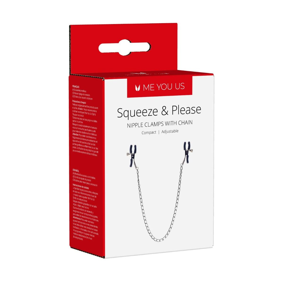 Me You Us Squeeze N Please Nipple Chain Silver Sensual Secret Boutique