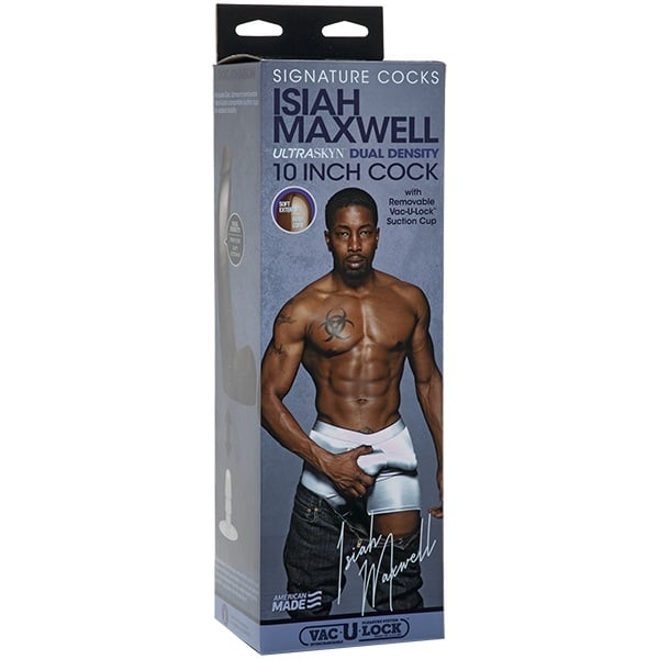 Doc Johnson Signature Cocks Isiah Maxwell Ultraskyn Cock With Removable Vac-U-Lock Suction Cup (10)" Sensual Secret Boutique