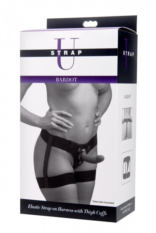 Bardot Elastic Strap On Harness With Thigh Cuffs Sensual Secret Boutique