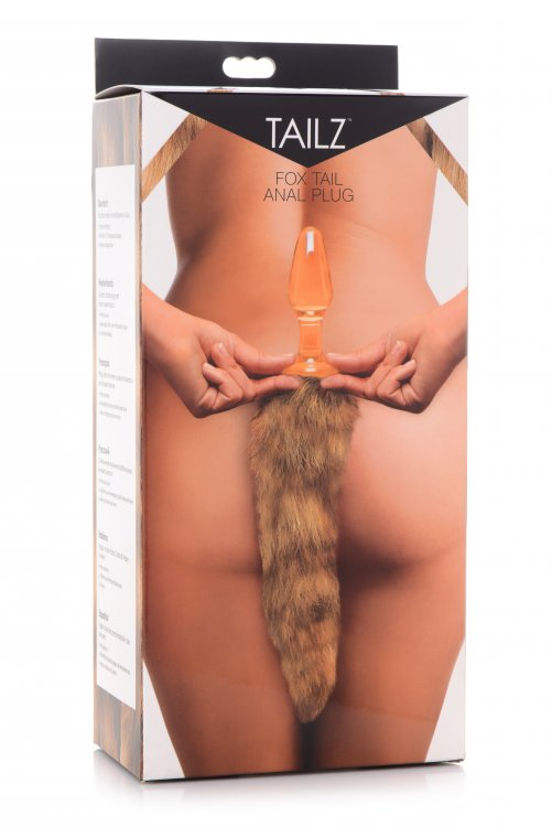 Tailz Fox Tail Glass Anal Plug  Brown Sensual Secret Boutique