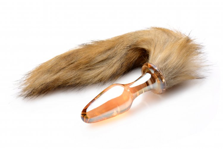 Tailz Fox Tail Glass Anal Plug  Brown Sensual Secret Boutique