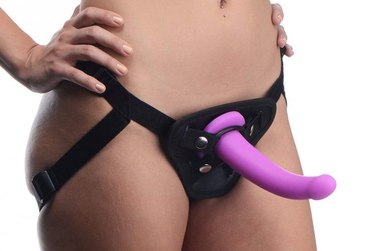 Navigator Silicone G-Spot Dildo with Harness Sensual Secret Boutique