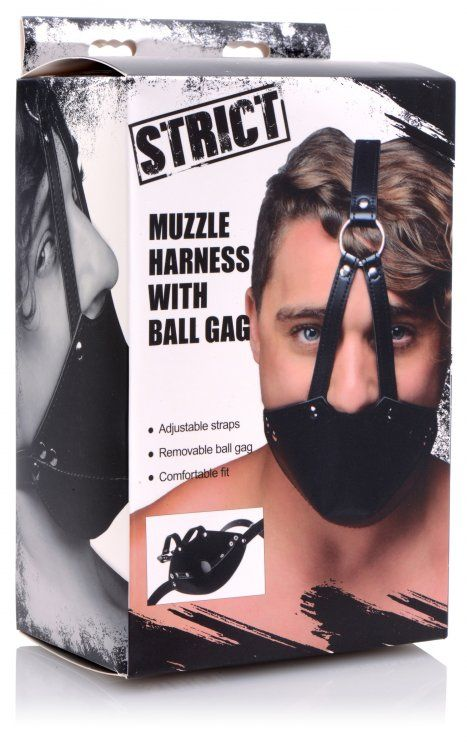 Strict Mouth Harness with Ball Gag Sensual Secret Boutique