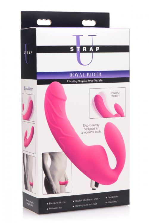 Royal Rider Vibrating Silicone Strapless Strap On Dildo Sensual Secret Boutique