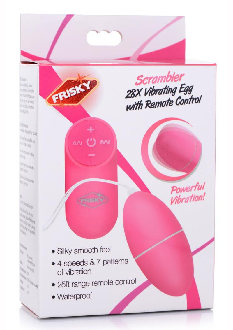 Frisky Scrambler 28X Vibrating Egg with Remote Control Pink Sensual Secret Boutique