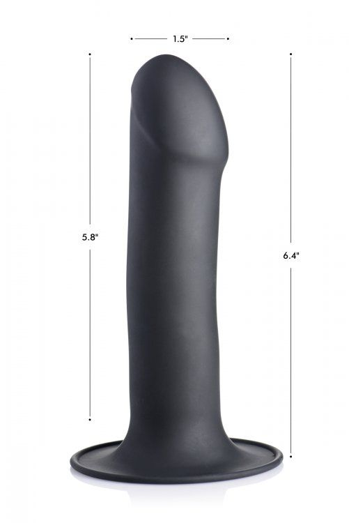 Squeezable Phallic Dildo - Black