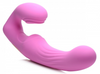 15X U-Pulse Silicone Pulsating and Vibrating Strapless Strap-on with Remote - Pink Sensual Secret Boutique