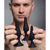 Master Series Triple Spire Tapered Silicone Anal Trainer Set Black Sensual Secret Boutique