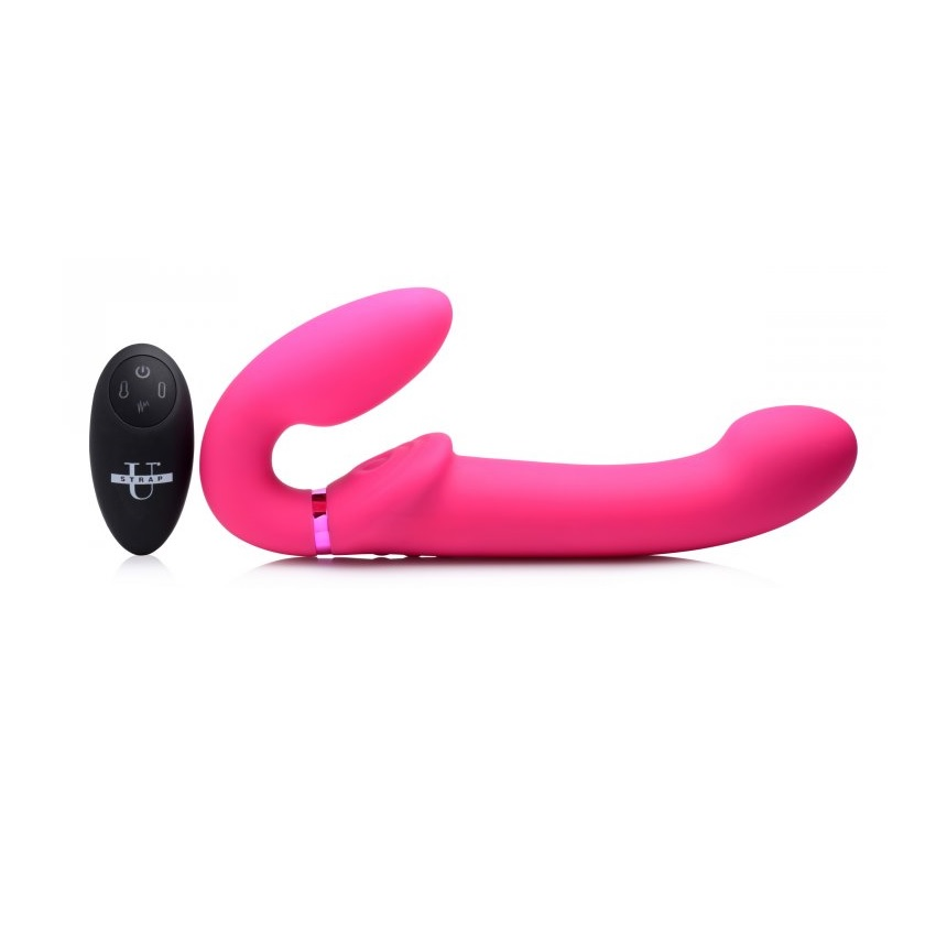 Strap U 10X Ergo-Fit G-Pulse Inflatable &amp; Vibrating Strapless Strap-On Pink Sensual Secret Boutique