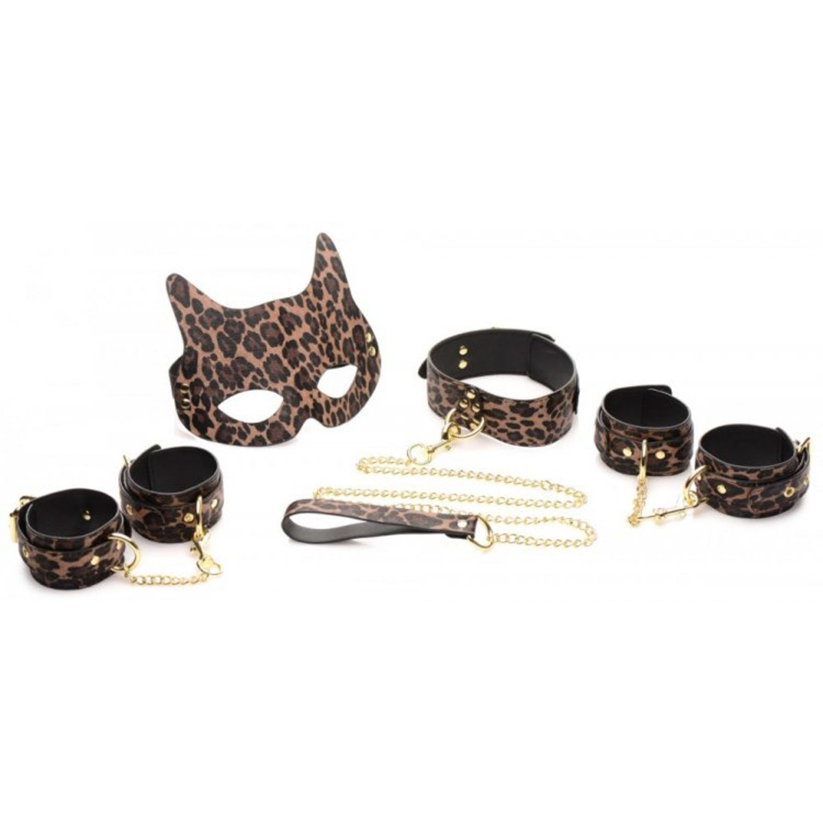 Master Series Wild Sex 7 Piece Bondage Set Leopard Print Sensual Secret Boutique