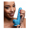 Pop Peckers Dildo With Balls Blue (6.5”) Sensual Secret Boutique