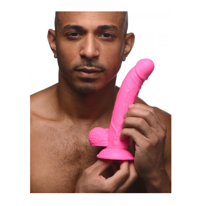 Pop Peckers Dildo With Balls Pink (7.5”) Sensual Secret Boutique