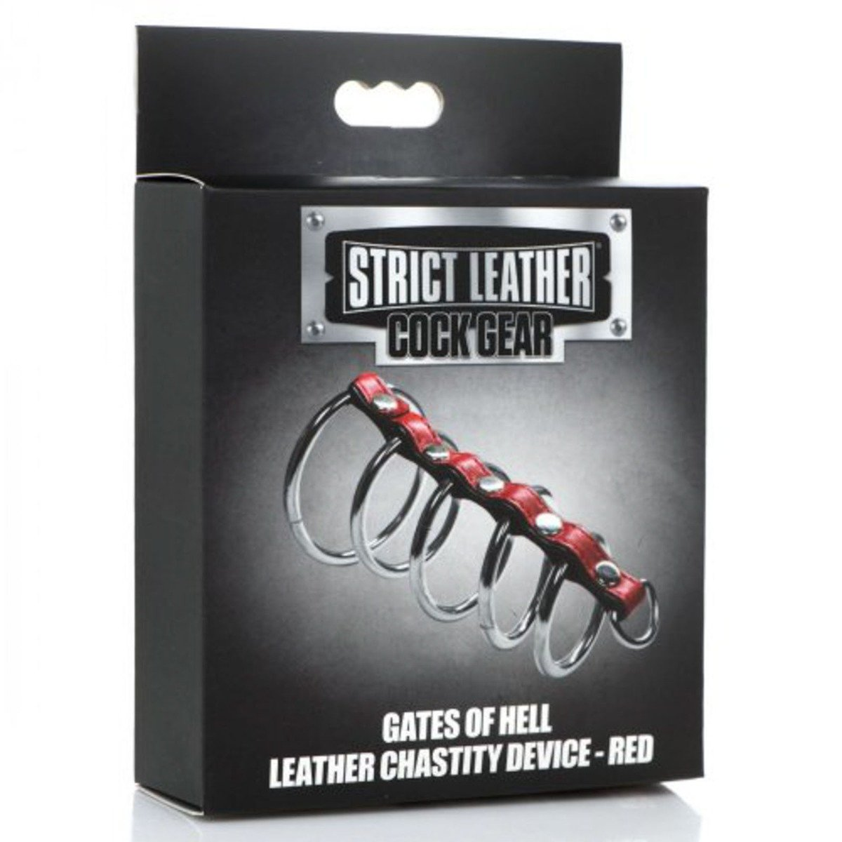 Strict Leather Cock Gear Leather and Steel Gates of Hell Red Sensual Secret Boutique