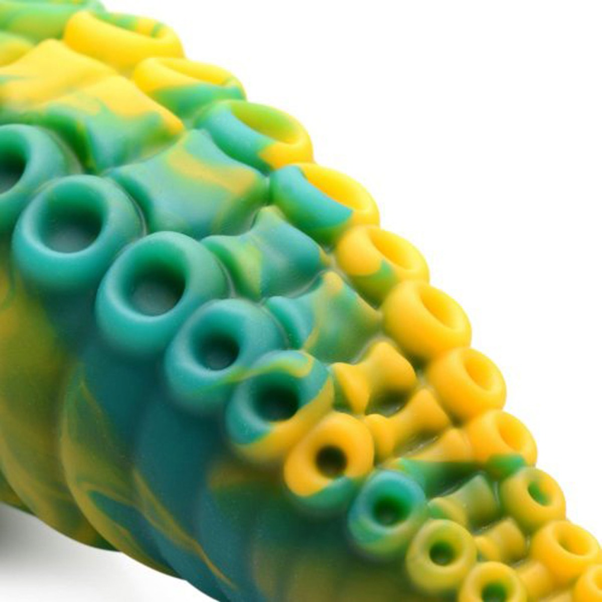 Creature Cocks Monstropus Tentacled Marble Green and Yellow Monster Silicone Dildo Sensual Secret Boutique