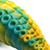 Creature Cocks Monstropus Tentacled Marble Green and Yellow Monster Silicone Dildo Sensual Secret Boutique