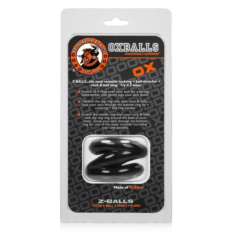 Oxballs Z Balls Ballstretcher Black Sensual Secret Boutique