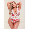 WHITE FLORAL & LACE TEDDY Q Sensual Secret Boutique