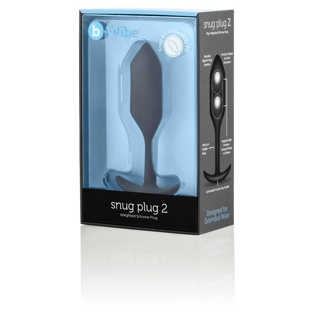 b-Vibe Snug Plug 2 Black - Weighted Butt Plug for Sensual Fullness Sensual Secret Boutique