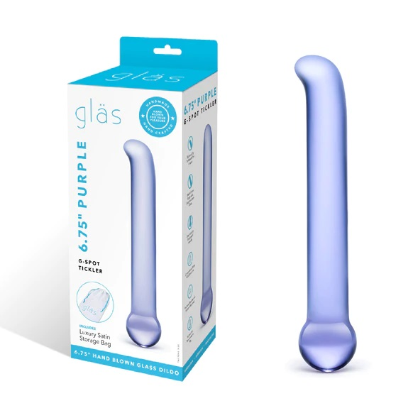 Glas 6.75inch G Spot Tickler Purple Sensual Secret Boutique